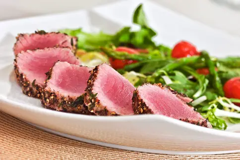 photo of herb-crusted tuna loin