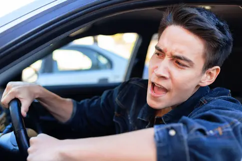 photo of man with road rage