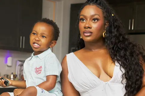 photo of Monica Veloz and son