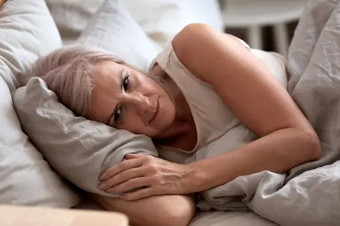 photo of mature woman with insomnia