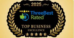 Awarded Top Business Excellence by ThreeBestRated in 2025