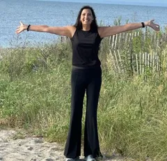 Dr. Jacobs embracing nature.