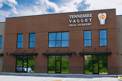 Outside facing Tennessee Valley Oral Surgery, Lenoir City location, located at 974 Highway 321 N Ste 104, Lenoir City, TN, 37771.