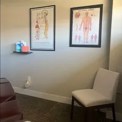 The inside view of LifeWorks Chiropractic Clinic patient seating room.