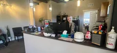 The front office and staff waiting room at LifeWorks Chiropractic Clinic