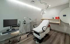 Inside view of a patient examination room