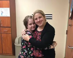 Dr. Duis with one of her patients.