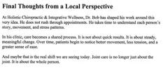 Bob's Holistic Chiropractic and Integrative Wellness