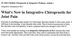 Bob's Holistic Chiropractic and Integrative Wellness