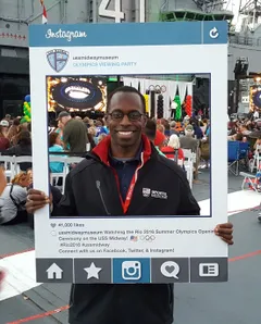 Dr. Lowell Faison at the Opening Ceremony Watch Party for the 2016 Olympic
