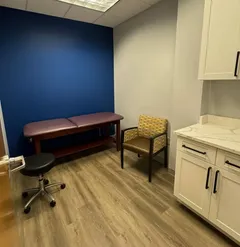 Inside view of a patient room at Salud Texas Clinic