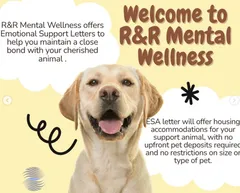 We are excited to have you ! Book your ESA Letter Today with R&R Mental Wellness!