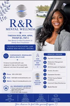 If you’ve been struggling with anxiety, depression, ADHD, trauma, or other mental health concerns, you don’t have to face them alone. R&R Mental Wellness is here to provide compassionate, personalized care from the comfort of your home