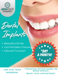 Dental Implants Special for as low as $97 a Month! Ask our Team Members Today!
Financing option is based on $2500 Special.