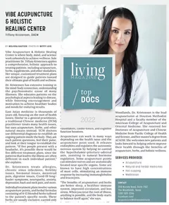 Dr. Kristensen featured as a Living Magazine TOP DOC.