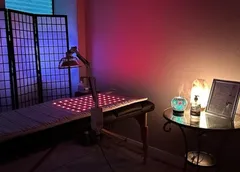 Each session at Vibe takes place on a heated crystal mat with infrared light and Pulse Electro-Magnetic Frequency Therapy (PEMF).