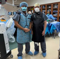 Dr. Smith going into surgery