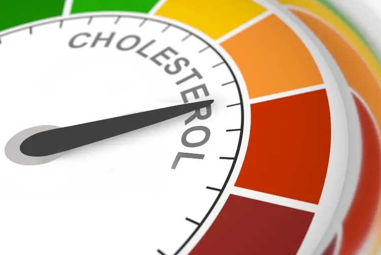 photo of intermediate cholesterol reading concept