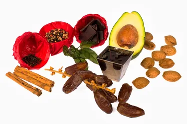 Foods like chocolate, avocado, almonds, cinnamon, pepper, and dates are thought to be aphrodisiacs. (Photo credit: Angeles Medrano Zamora/Dreamstime)