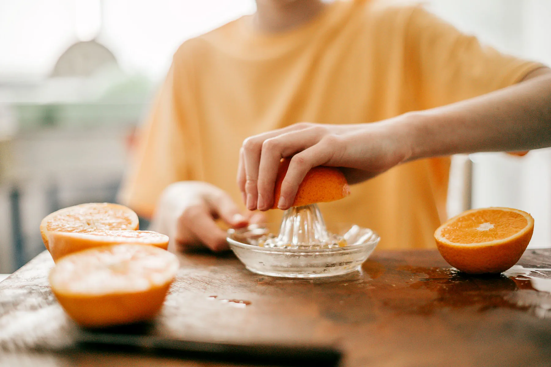 photo of person juicing