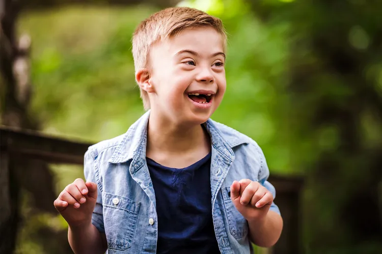 photo of young boy with Down Syndrome