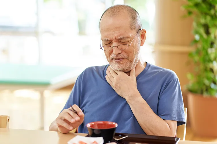 photo of older man with dysphagia