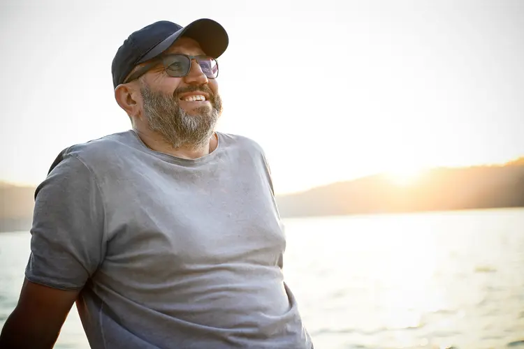 photo of mature adult man on beach
