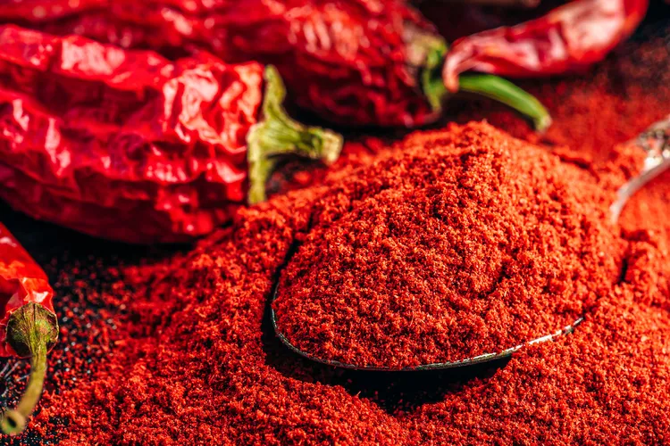 photo of ground red chili pepper