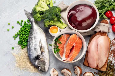 Chicken, fish, liver, and dark leafy greens are all good sources of iron. (Photo Credit: iStock/Getty Images)