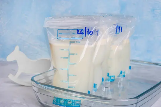 photo of breast milk in bags