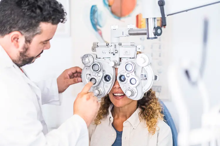 photo of  people and medical check up eyes