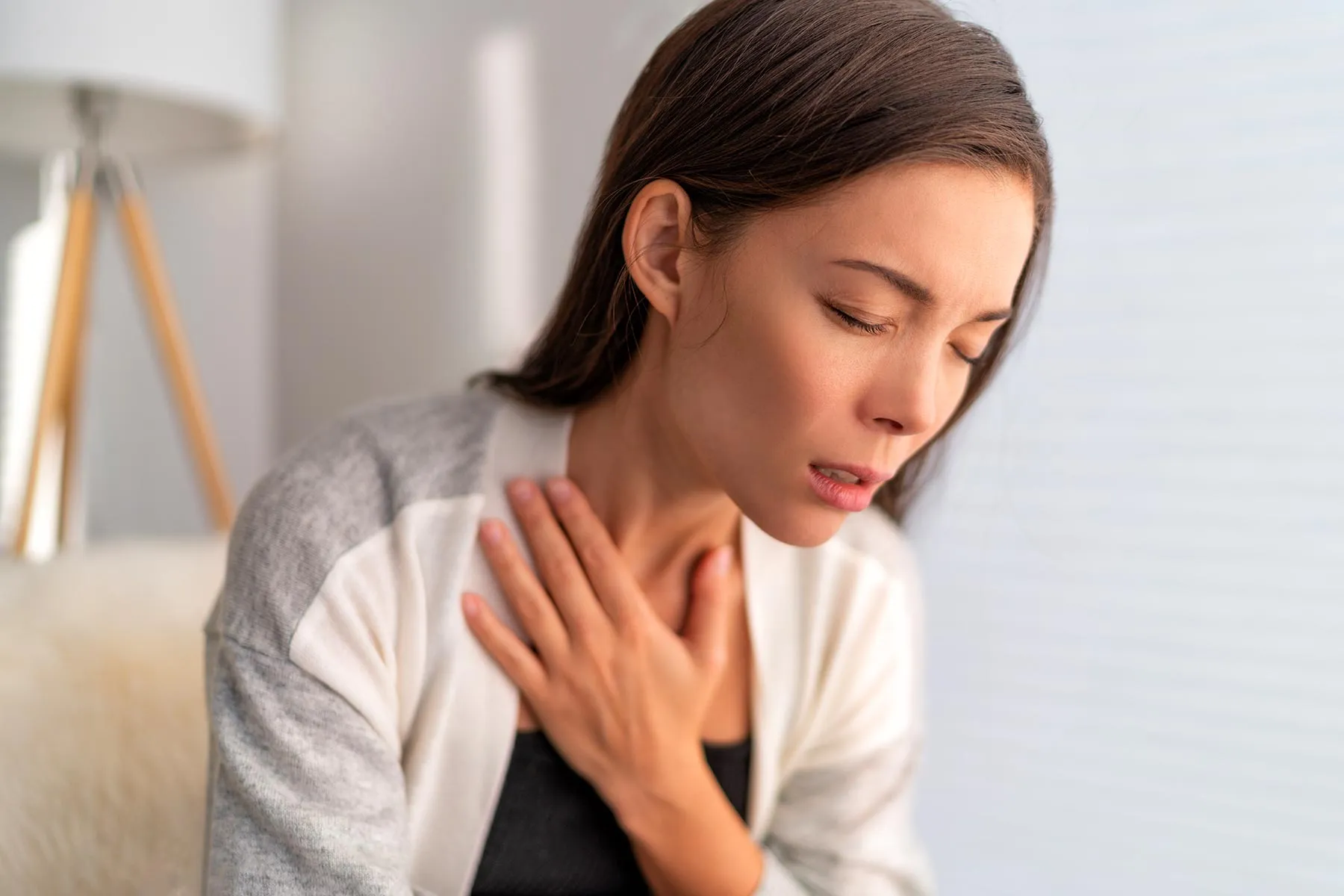 photo of woman with shortness of breath