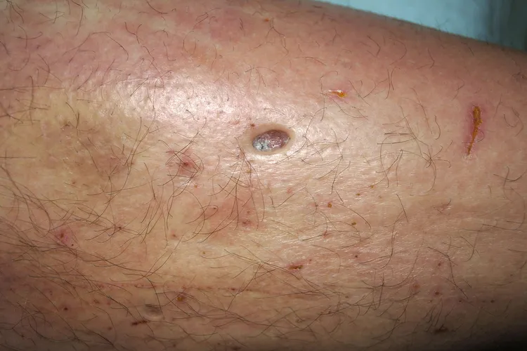 photo of skin picking scars