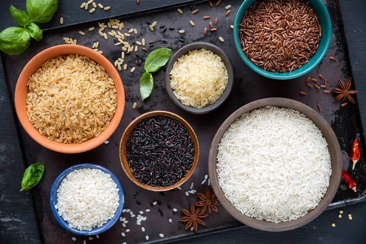 photo of varieties of rice in bowls