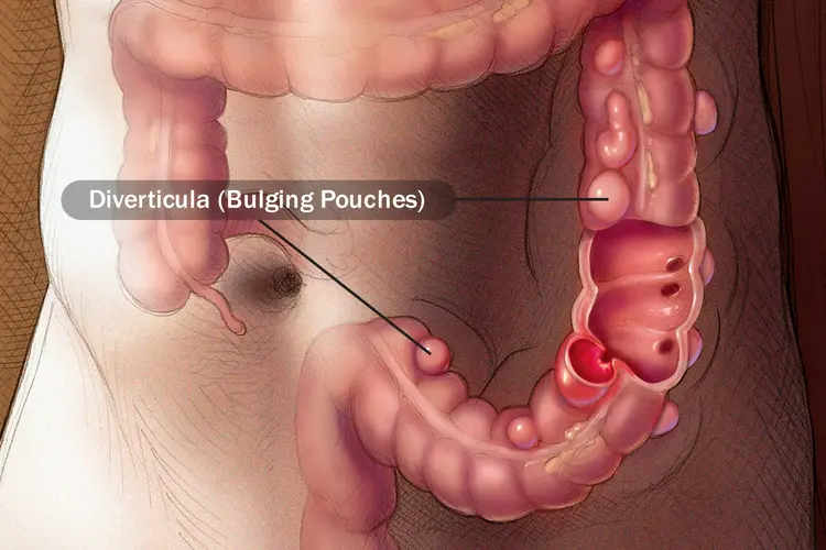 illustration of diverticulitis
