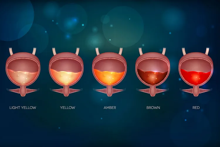 photo of various urine colors