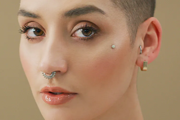 photo of dermal piercing