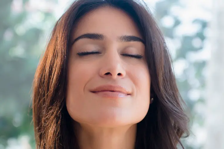 photo of woman in state of bliss