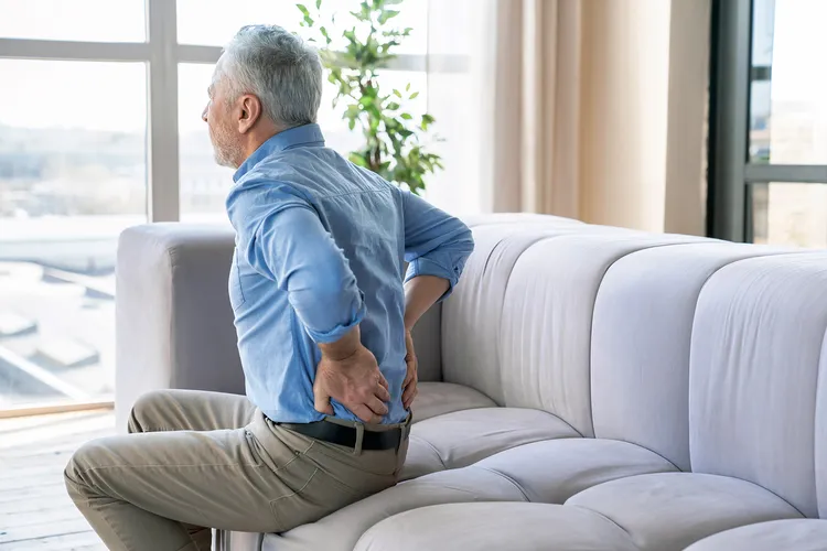photo of senior man experiencing back pain