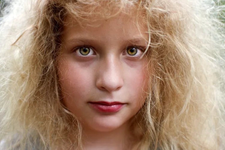 photo of girl with uncombable hair
