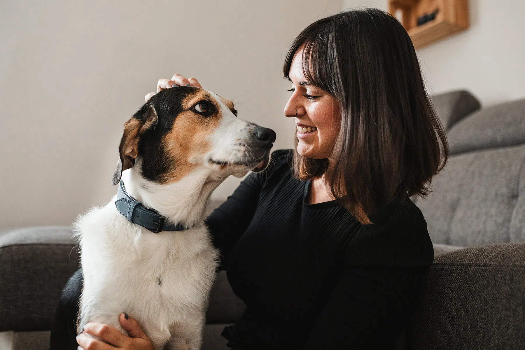 photo of woman with her dog