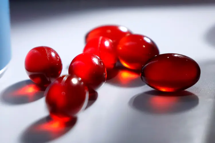 photo of astaxanthin red, oval, gelcaps