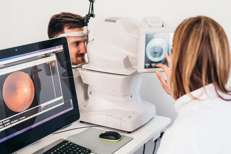 photo of retina test