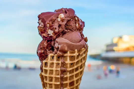 photo of chocolate ice cream