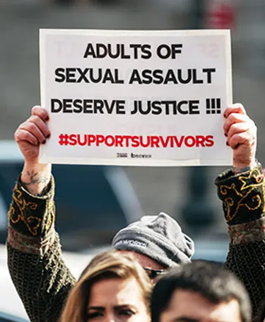 photo of rally for adult survivors of abuse