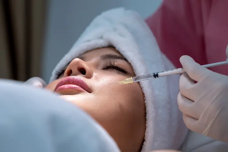 photo of woman getting botox injection
