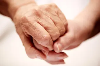 photo of caregivers hand