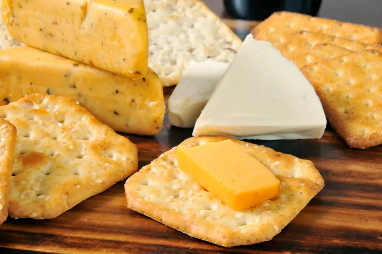 photo of cheese and crackers