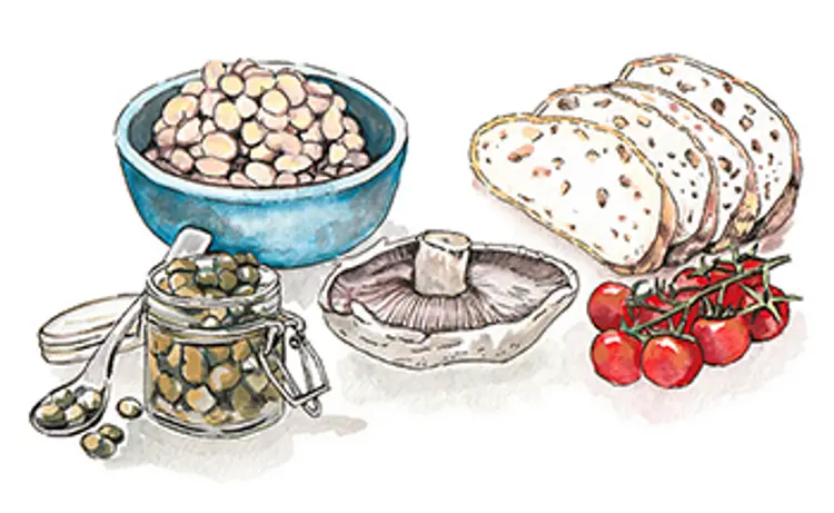 illustration of bruschetta