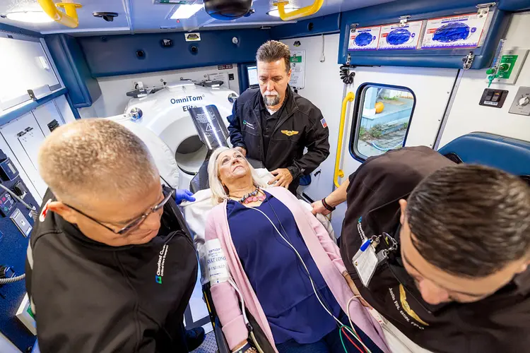 photo of mobile stroke unit interior